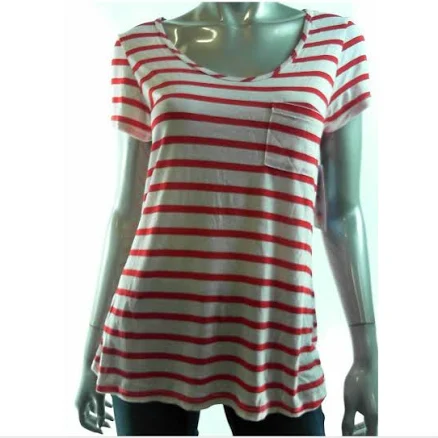 Keds Junior Women Blouse T Shirt Top S Red White Striped