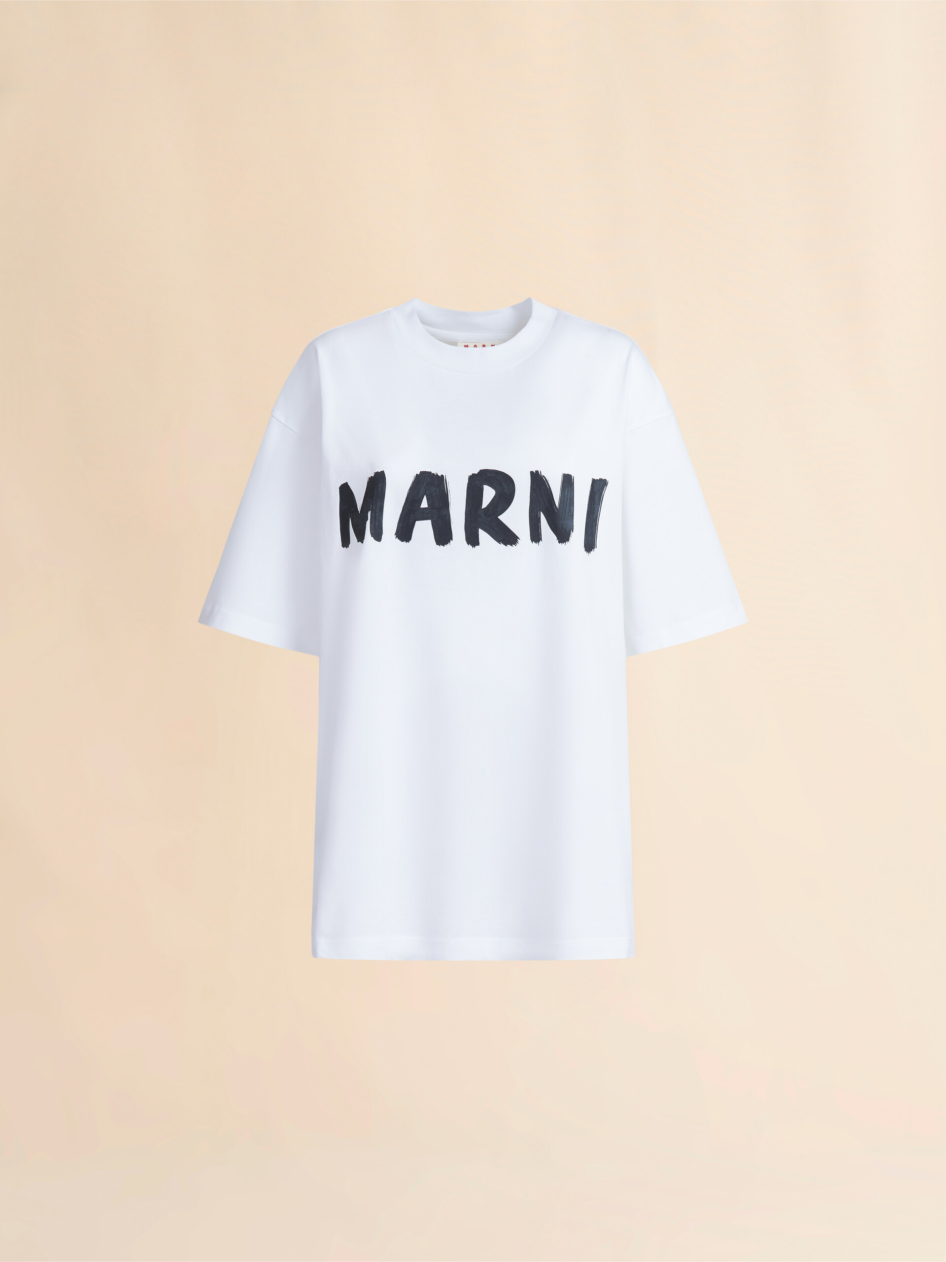 White organic cotton T-shirt with logo