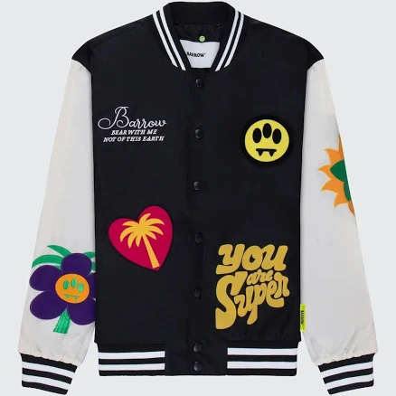 BARROW Logo Patch Bomber Varsity Jacket