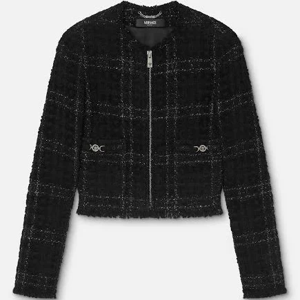 Versace Female Tweed Cotton Zipped Jacket
