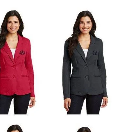 Women's Preppy Monogrammed Blazer