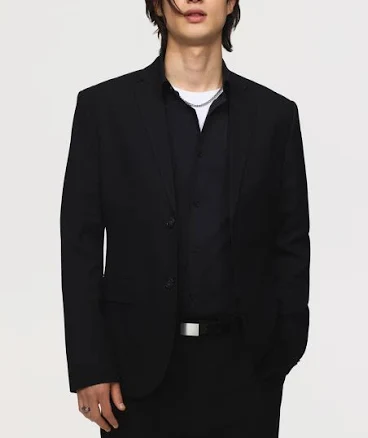 H&M Men's Slim-Fit Single-Breasted Jacket