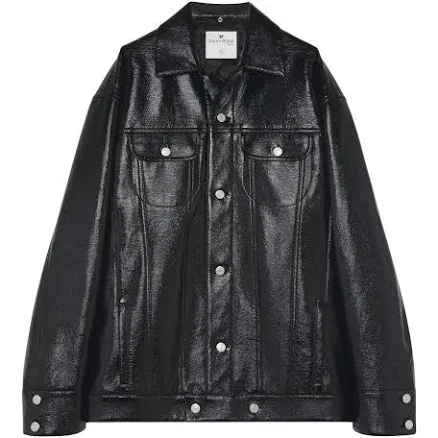 Courreges Men's Shine-effect Biker Jacket