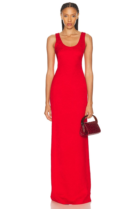 Chain Strap High Slit Gown