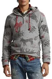 Brushed Fleece Half Zip Hoodie