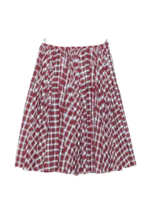 Twisted Check-print Mini Skirt