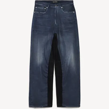 Balenciaga Men's Patched Baggy Jeans