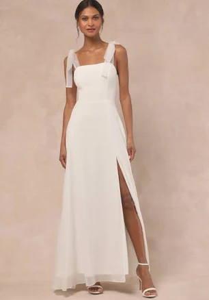 Lulus Tie-Strap Maxi Dress