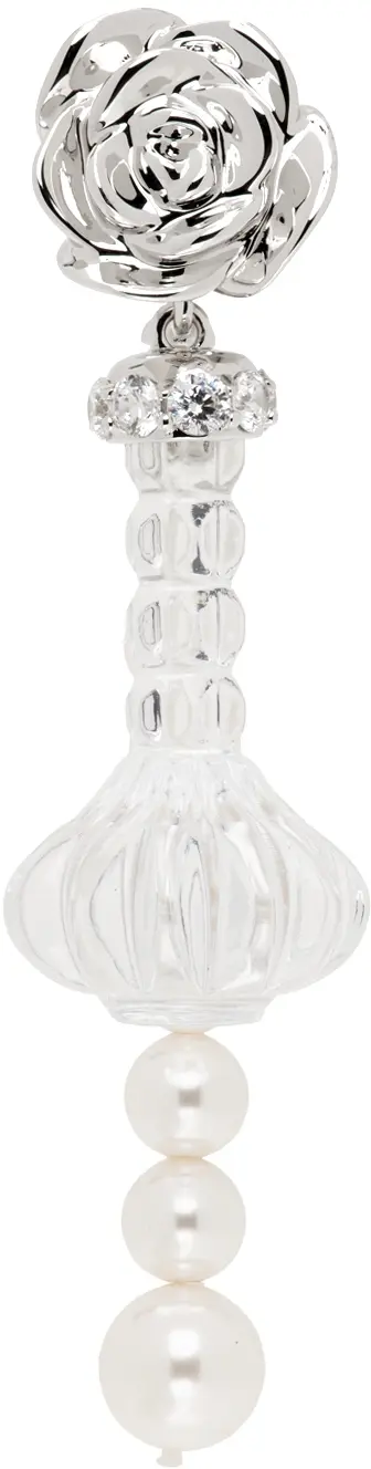 Chain Rose Vase Single Earring