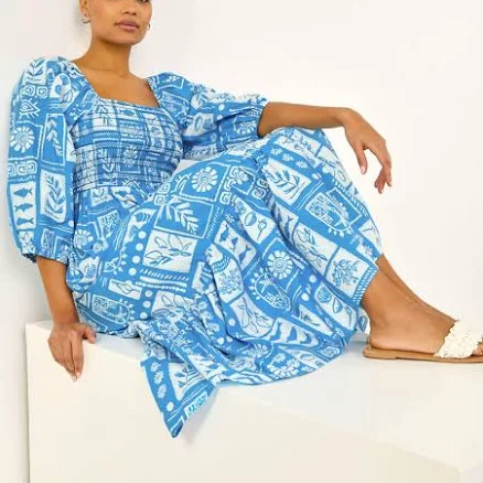 Seashell Tile Midi Dress