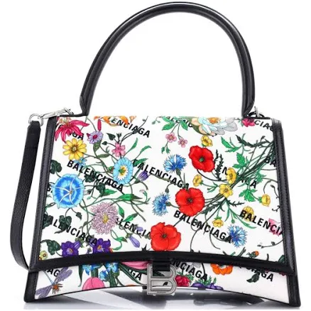 Gucci x Balenciaga The Hacker Project Hourglass Top Handle Bag in Flora Canvas