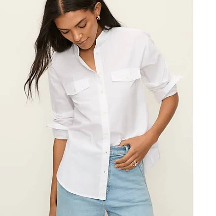 Ann Taylor Women's Oversized Pocket ShirtAnn Taylor Women's Oversized Pocket Shirt