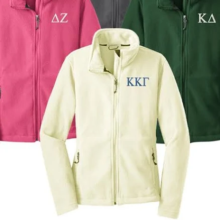 Greek Apparel Embroidered Fleece Jacket