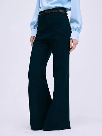 Wool Flare Pants_Navy