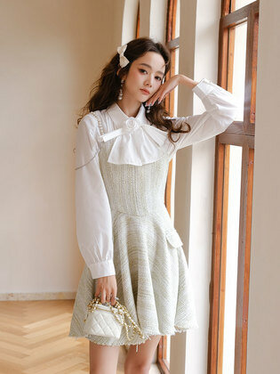 Beaded Tweed Dress