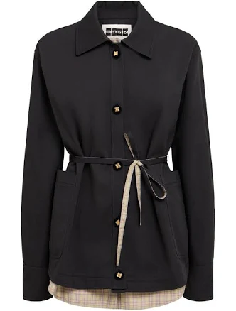 EENK Women's Layered Cotton Blend Jacket