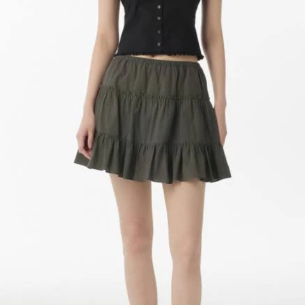 MUSINSA Standard WOMAN Cotton Tiered Mini Dress