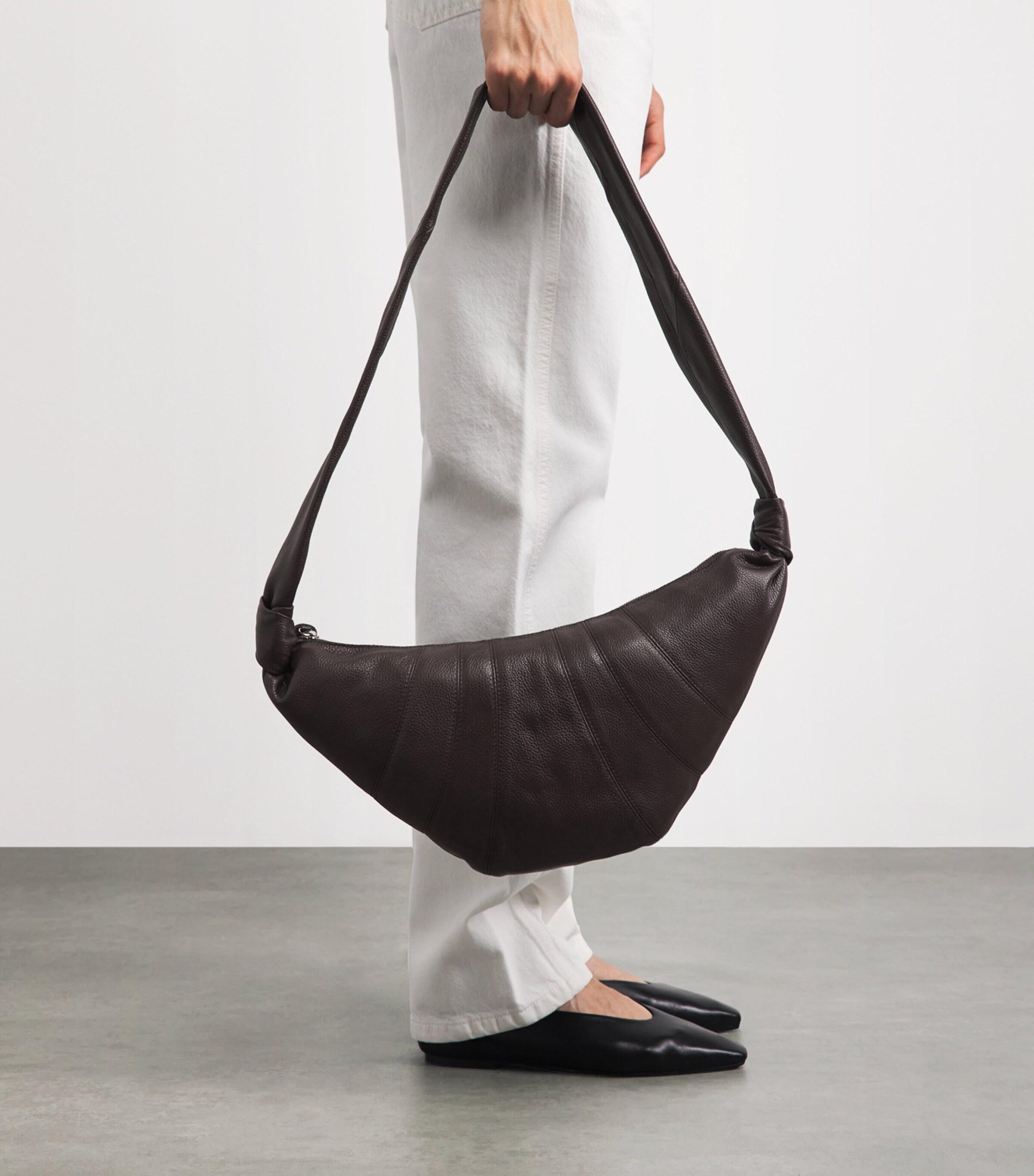 Medium Leather Croissant Shoulder Bag
