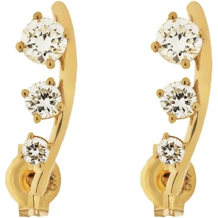 18K Yellow Gold Milky Way Earrings