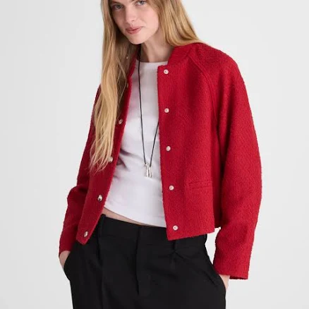 Madewell Women's Raglan Tweed Bomber Jacket