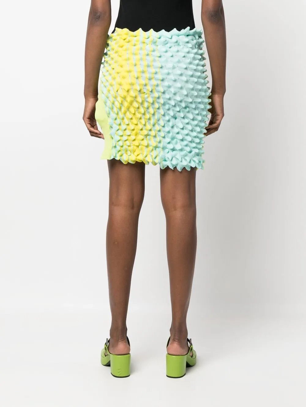 Textured Side-slit Skirt