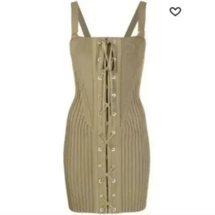 Dion Lee Lace-Up Corset Bodycon Dress