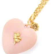 Q-pot. x Q-pid. Melty Heart Pink Necklace