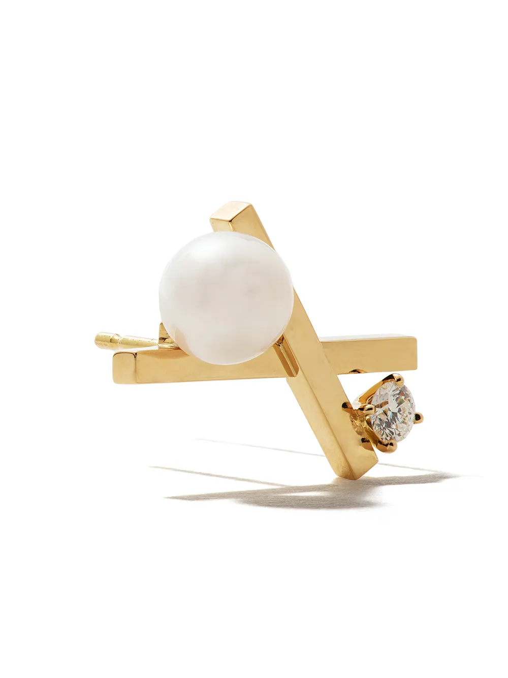 Balance Cross Akoya Pearl Studs
