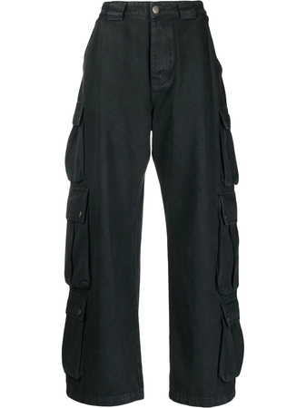 Straight-leg Cut Cargo Trousers