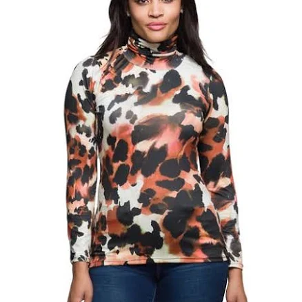 24/7 Comfort Apparel Women's Maternity Essential Long Sleeve Turtleneck Top