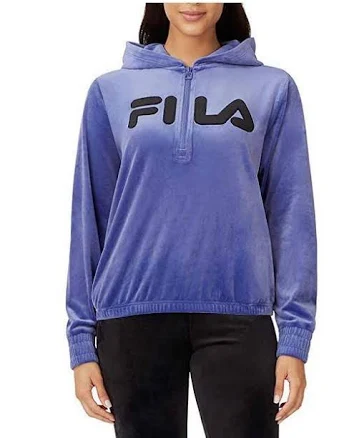 FILA Women's Velour Quarter Zip Hoodie