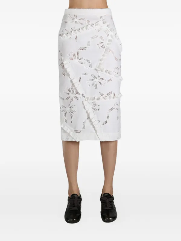 Floral-print Straight Maxi Skirt
