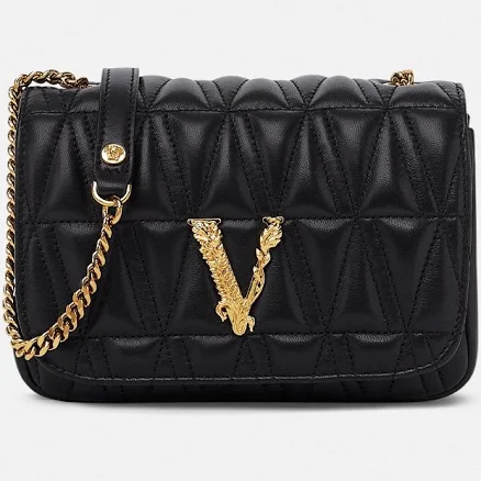 Versace Women's Virtus Quilted Leather Crossbody Bag