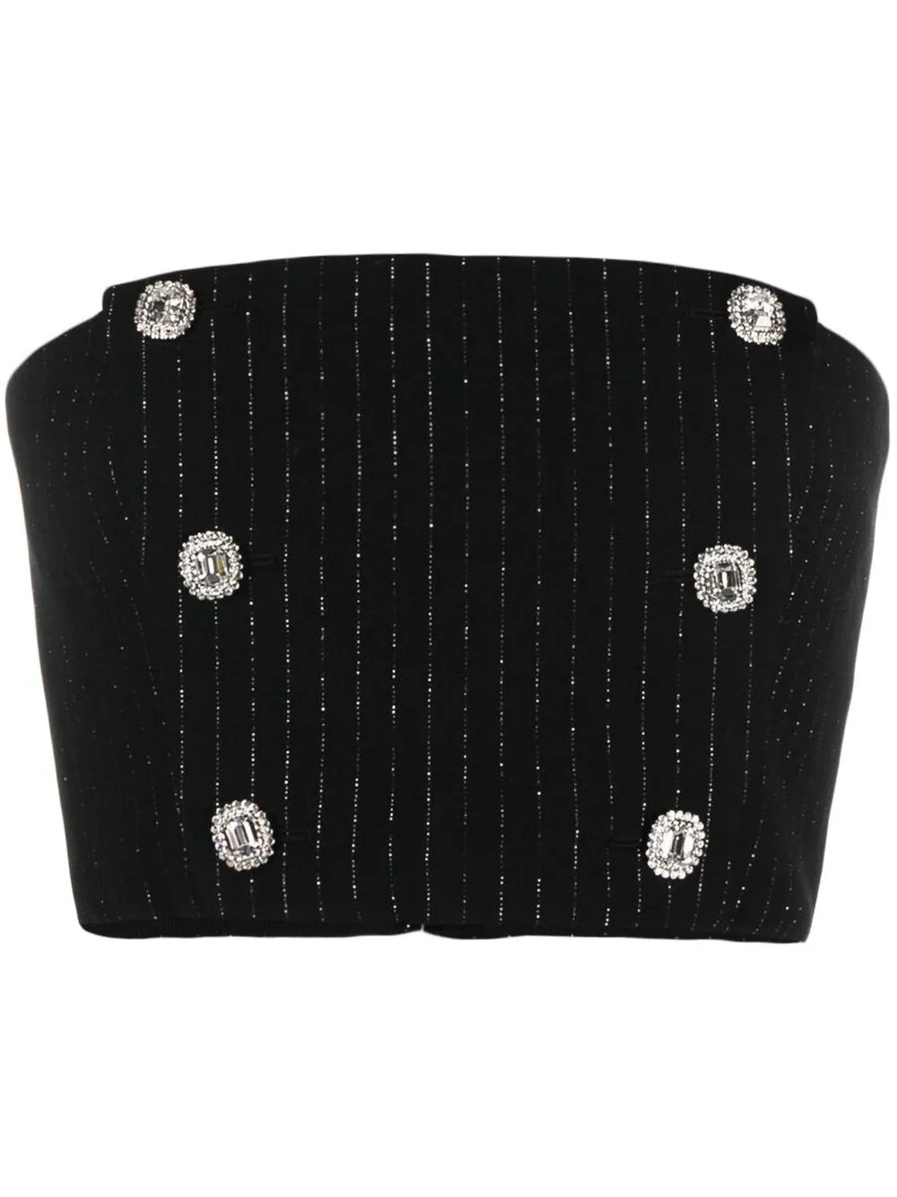Crystal-embellished Crop Top