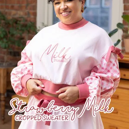Cropped Strawberry Milk Sweater