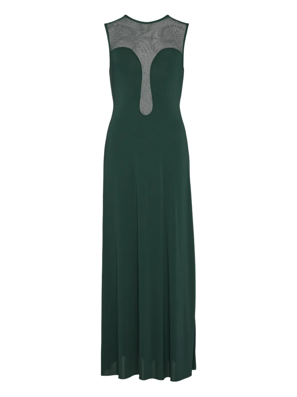Sheer Panel Evening Dress