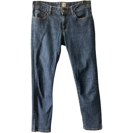 Bensimon Blue Cotton Slim-Fit Jeans with Zipped Hems Size 29 US