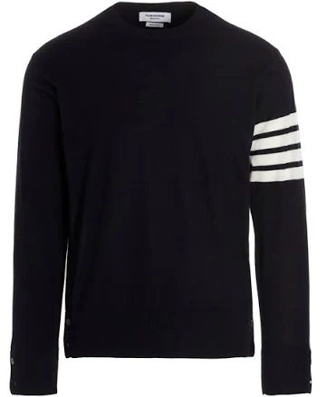 Thom Browne Men's 4-Bar Knitted Crew Neck Sweater