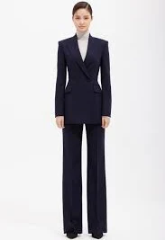 Wool High Waist Stitch Pants 0(XS)