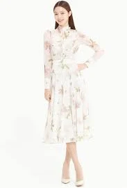 Silk Chiffon Flare Skirt