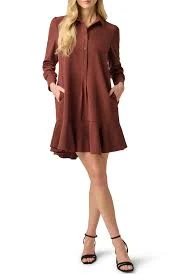 Hailey Button-Up Shift Shirtdress