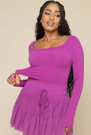 Your Favorite Reversible Cropped Long Sleeve Top