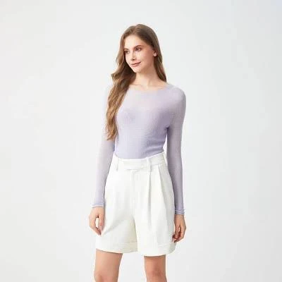 A New Day Women's Semi Sheer Long Sleeve Sweater