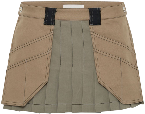 Workwear Pleated Miniskirt