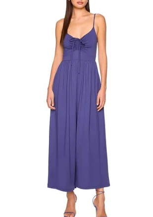 Susana Monaco Women's Crop Wide Leg Knit Jumpsuit