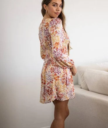 Tencel Gabrielle Long Sleeve Mini Dress