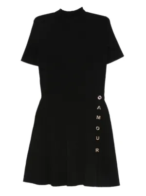 Zip-front Flared Dress