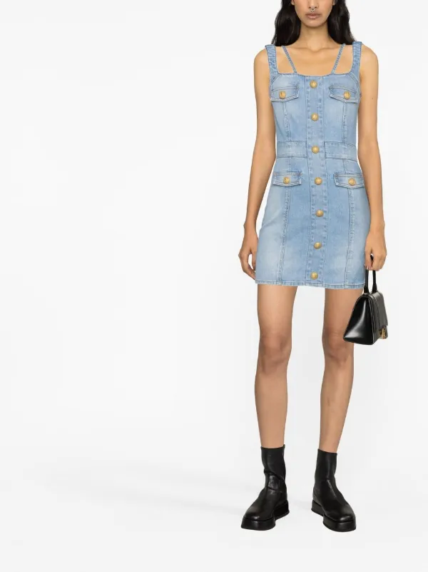 Denim Sleeveless Mini Dress