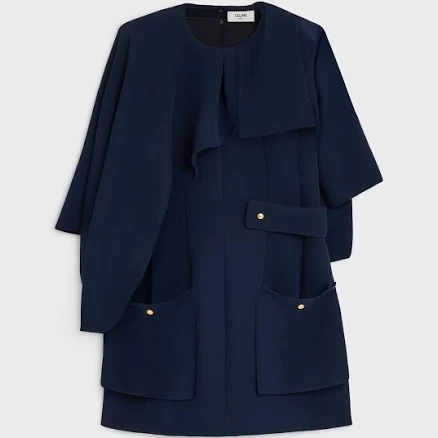 CELINE Women's Cape Viscose Dress