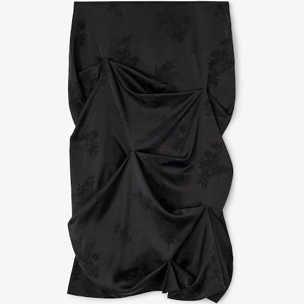 Ganni Women's Jacquard Tuck Drpaed Skirt